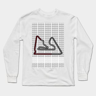 Bahrain - F1 Racing Track Poster Long Sleeve T-Shirt